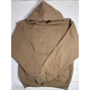 Comfrt Cloud Hoodie Taupe Tan Beige Heavyweight Pullover Sweatshirt Size S